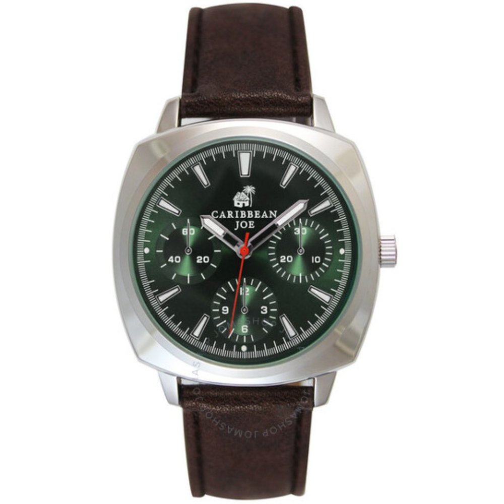 (NEW/NEVER USED) CARIBBEAN JOE Chronograph Quartz Green Dial Men's Watch